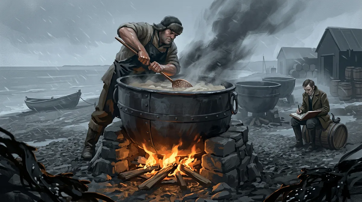 Oil in the try-pots, and the sailing lists sold at four silver a name.